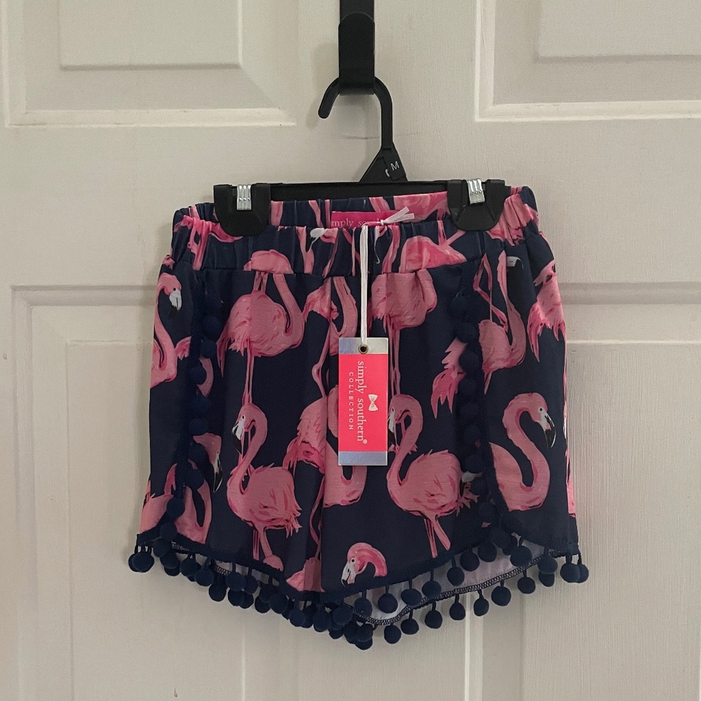 Simply Southern Shorts Flamingo NWT